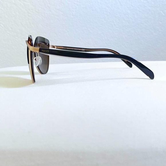 Emilio Pucci Oval Aviator Mirror Top Lens Sunglasses - Picture 6 of 11